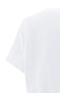 YAYA - Short Sleeve Jersey Rib Top in Pure White
