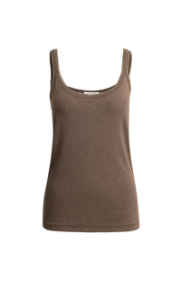YAYA - Singlet with Mesh Edge in Creme Beige
