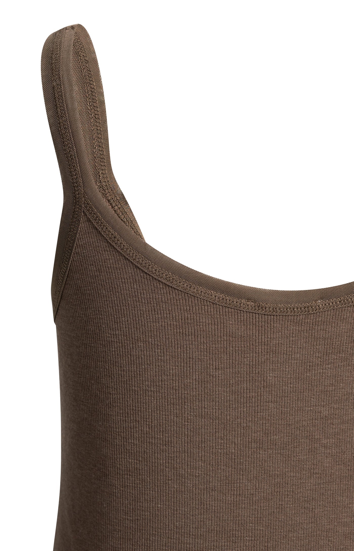 YAYA - Singlet with Mesh Edge in Creme Beige
