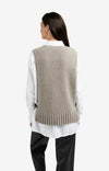 YAYA - Ribbed Sleeveless Sweater with Side Buckles