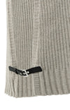YAYA - Ribbed Sleeveless Sweater with Side Buckles