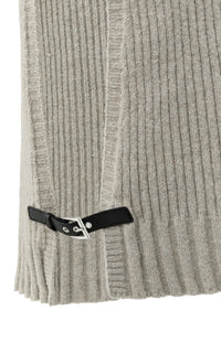 YAYA - Ribbed Sleeveless Sweater with Side Buckles