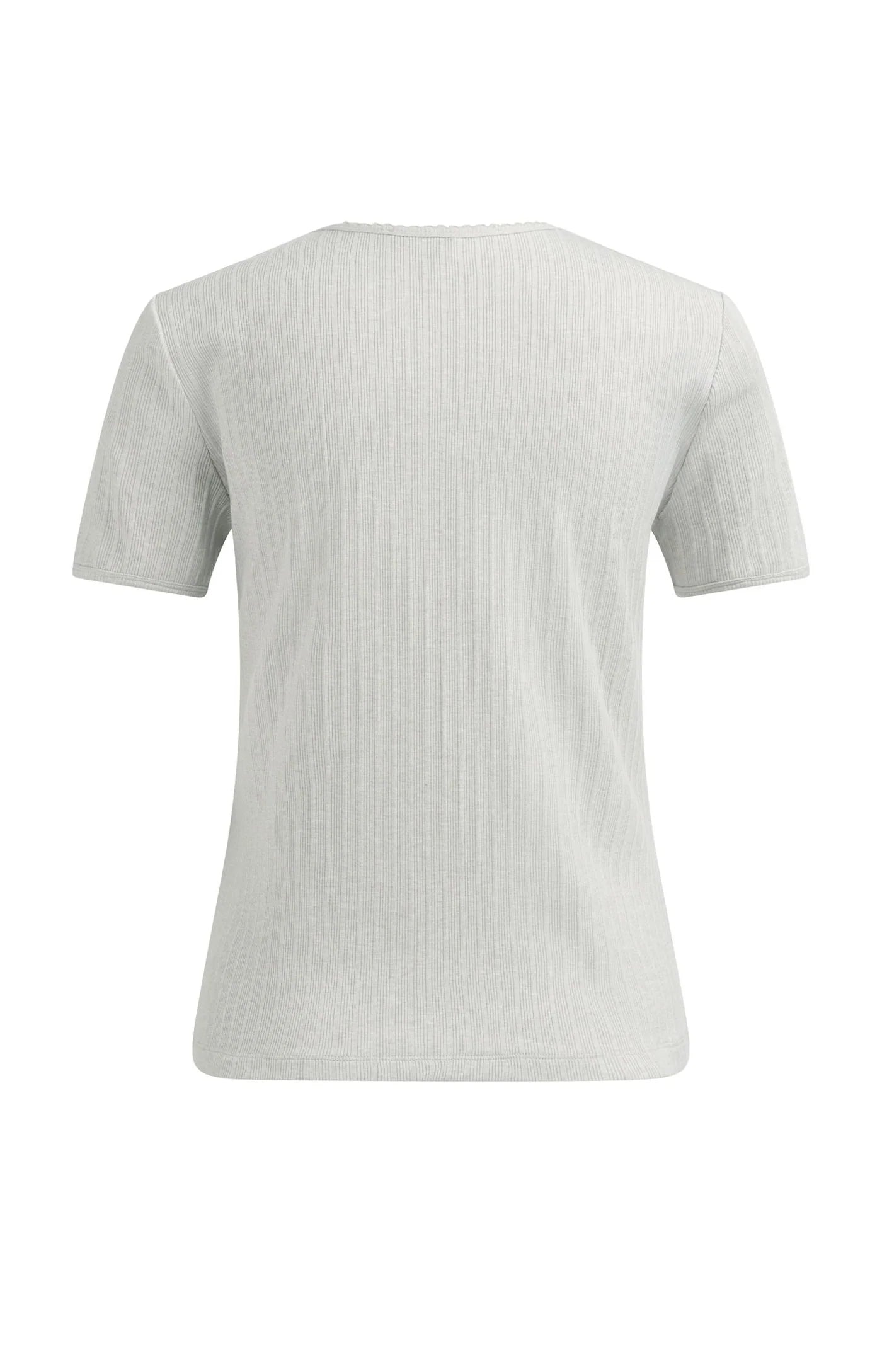 YAYA - Ribbed T-Shirt in Mist Green Melange