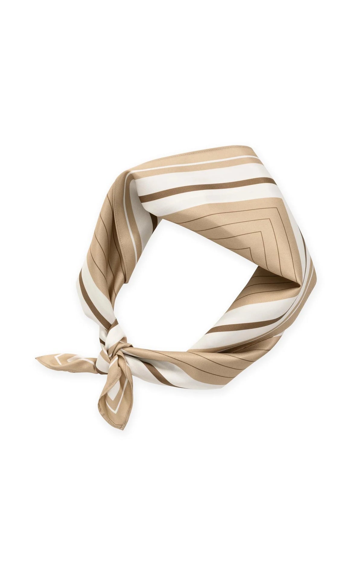 YAYA - Satin Scarf in Cornstalk Brown Dessin