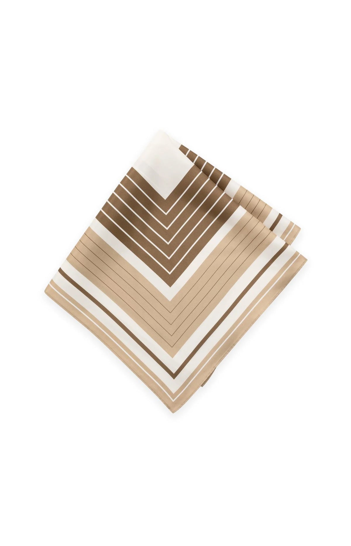 YAYA - Satin Scarf in Cornstalk Brown Dessin
