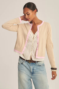 Velvet - Saylor - Lux Cotton Cashmere Cardigan in Sesame