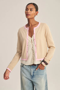 Velvet - Saylor - Lux Cotton Cashmere Cardigan in Sesame