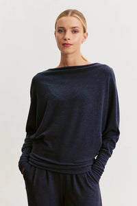 Velvet - Selmy - Kashmir Knit Top in Navy
