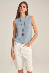 Velvet - Seretta Sweater Tank in Stream