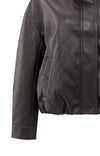 YAYA - Short Faux Leather Jacket in Anthracite Brown