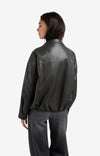 YAYA - Short Faux Leather Jacket in Anthracite Brown