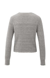 YAYA - Cardigan with Trim Detail in Taupe Grey Melange