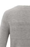YAYA - Cardigan with Trim Detail in Taupe Grey Melange
