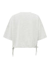 YAYA - Short Sleeve Sweatshirt with Cords in Grey Melange