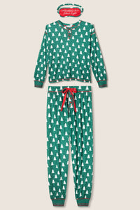 P.J. Salvage - Pointelle Silent Night PJ Set in Forest Green