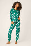 P.J. Salvage - Pointelle Silent Night PJ Set in Forest Green