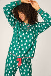 P.J. Salvage - Pointelle Silent Night PJ Set in Forest Green