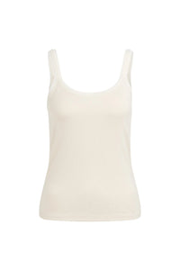 YAYA - Singlet with Mesh Edge in Creme Beige