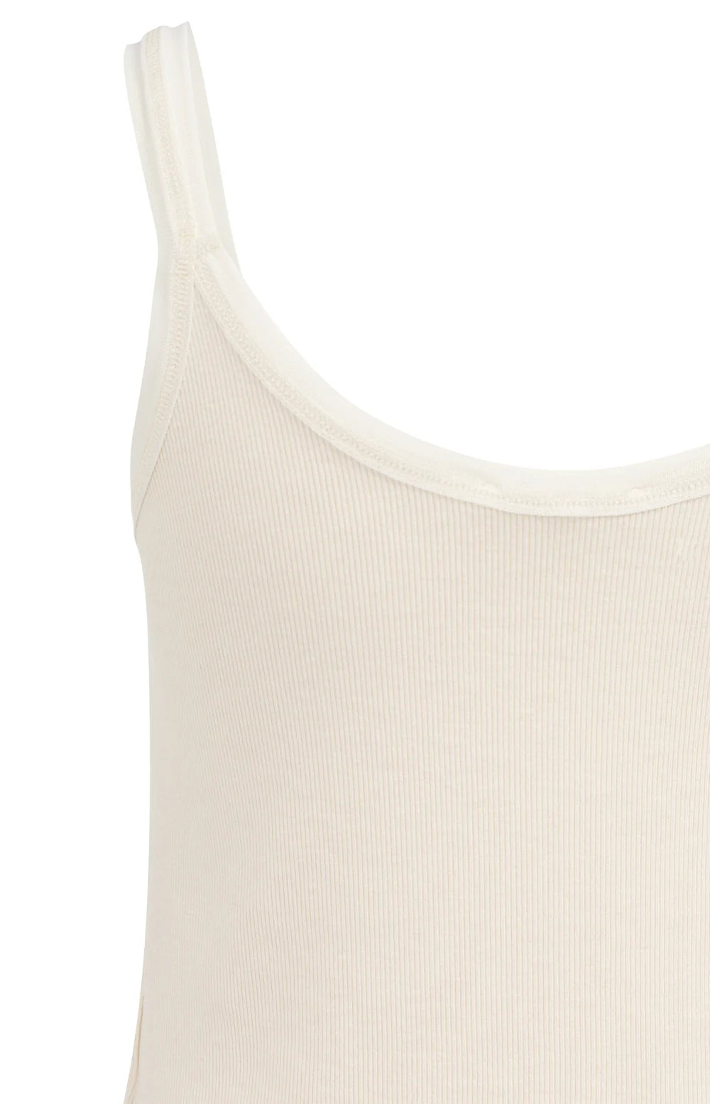 YAYA - Singlet with Mesh Edge in Creme Beige