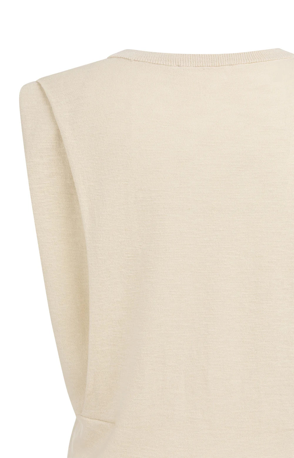 YAYA - Sleeveless Cardigan with Shoulder Detail in Cloud Creme White