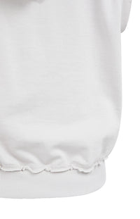 YAYA - Sleeveless Hoodie with Cords in Temple Grey