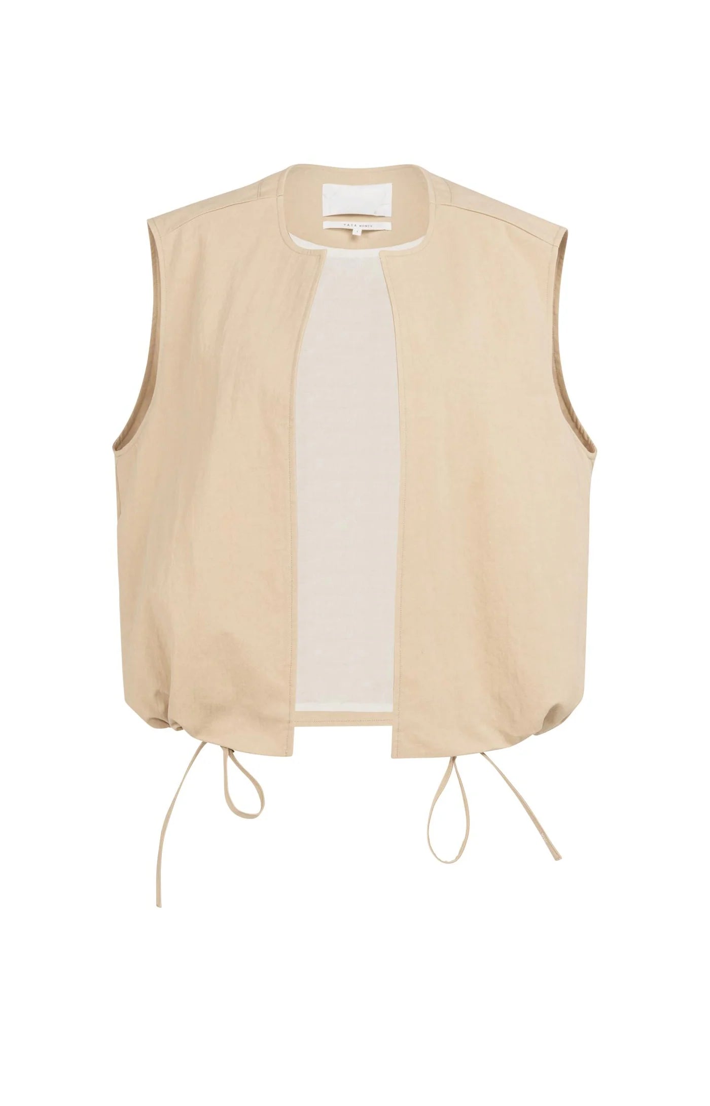 YAYA - Sleeveless Summer Jacket in Desert Beige