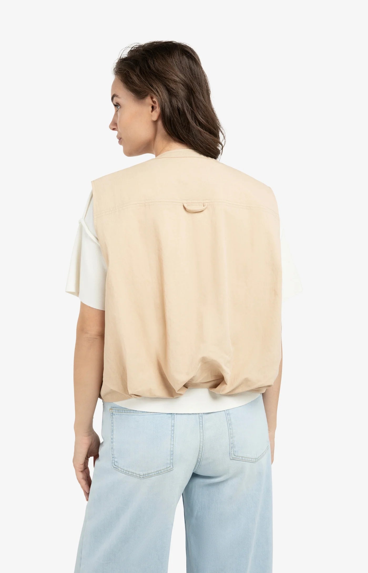 YAYA - Sleeveless Summer Jacket in Desert Beige