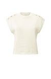 YAYA - Cable Details Sweater Top in Wool White