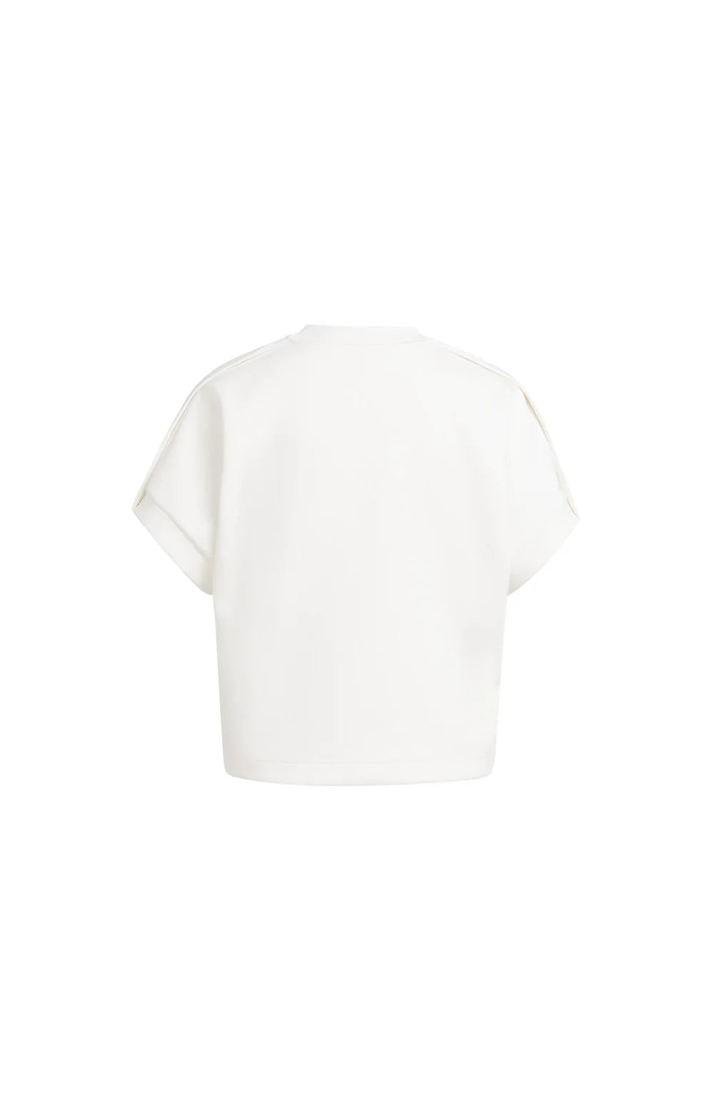 YAYA - Sleeveless sweatshirt with pleated shoulder - Off White