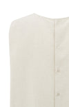 YAYA - Sleeveless top with button closure on back in Washed Brown