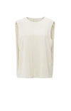 YAYA - Sleeveless top with button closure on back in Washed Brown
