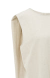 YAYA - Sleeveless top with button closure on back in Washed Brown