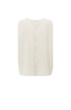 YAYA - Sleeveless top with button closure on back in Washed Brown