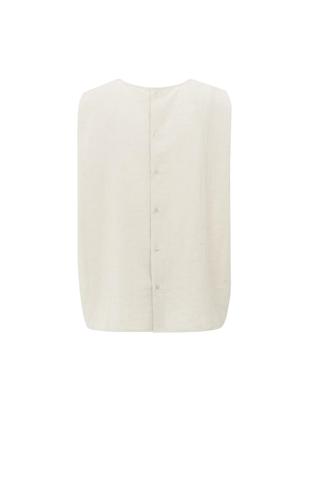 YAYA - Sleeveless top with button closure on back in Washed Brown