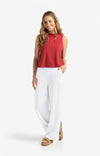 YAYA - Sleeveless top with Cut-Out details in Scarlet Sage Red
