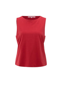 YAYA - Sleeveless top with Cut-Out details in Scarlet Sage Red