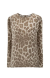 YAYA - Sleeveless Top with back buttons in Milk Brown Desin
