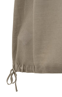 YAYA - Sleeveless Top with Lines in Greyish Brown