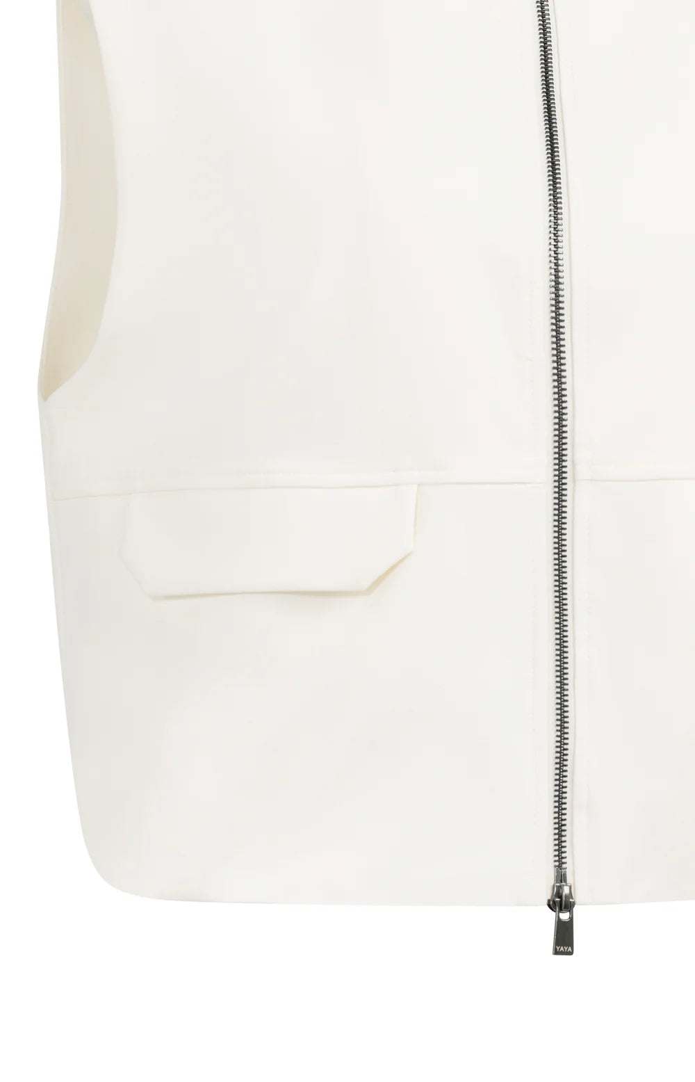 YAYA - Balloon Shaped Sleeveless Jacket in Ivory White