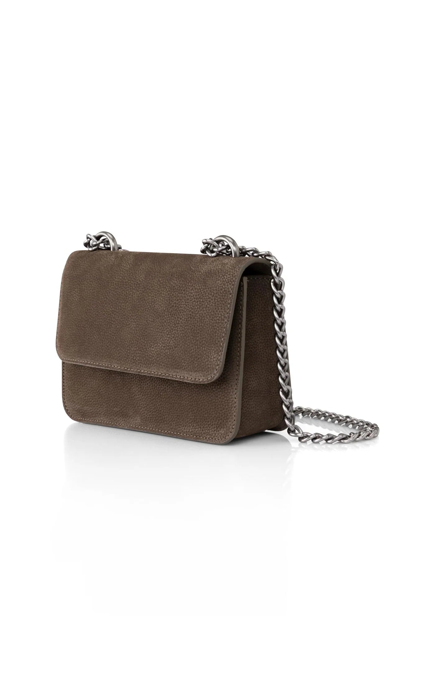 YAYA - Eden Small Leather Bag in Chocolat Brown