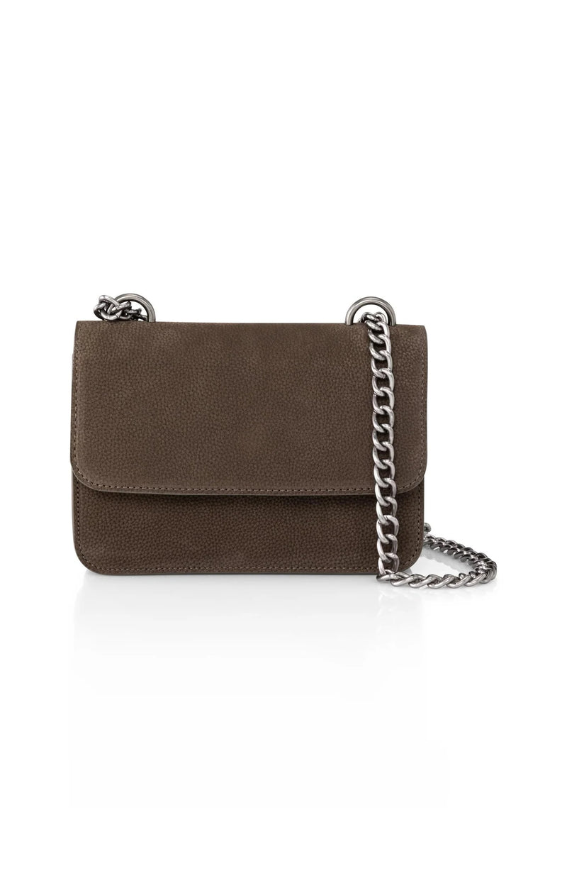 YAYA - Eden Small Leather Bag in Chocolat Brown