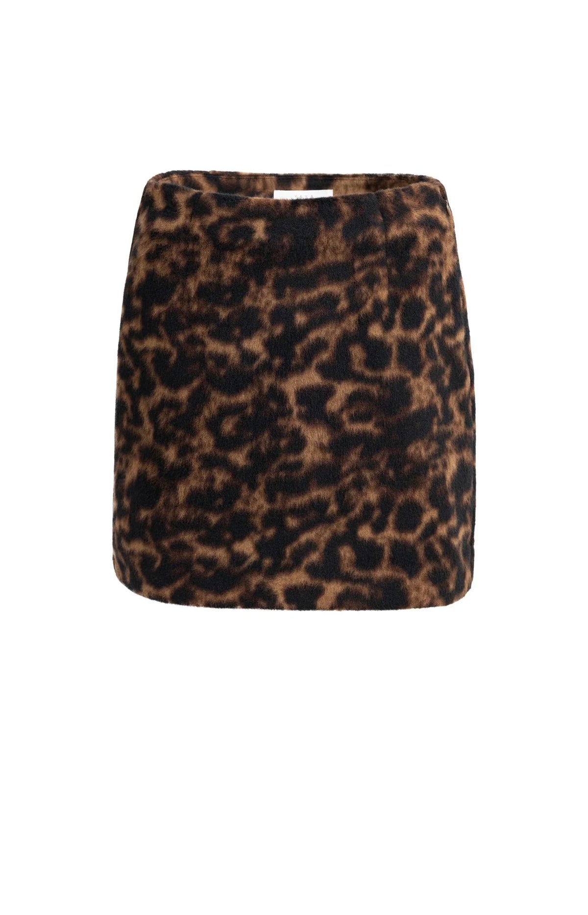 YAYA - Soft Woven Leopard Mini Skirt - Cocoa Brown