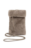 YAYA - Jilly Soft Phone Bag with Flap Closure in Brown