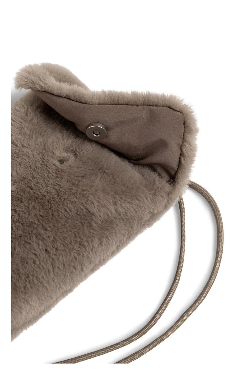 YAYA - Jilly Soft Phone Bag with Flap Closure in Brown