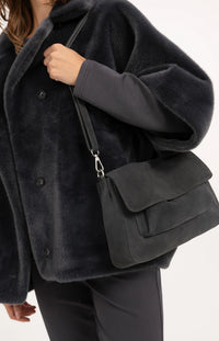 YAYA - Soft Suede Clutch and Shoulder Bag