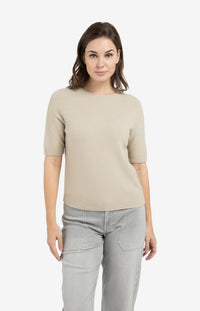 YAYA - Raglan Short Sleeve Sweater in Mist Green Melange