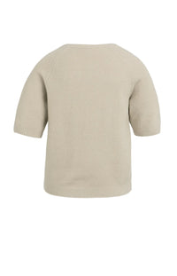 YAYA - Raglan Short Sleeve Sweater in Mist Green Melange