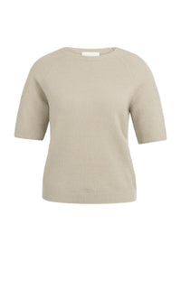 YAYA - Raglan Short Sleeve Sweater in Mist Green Melange