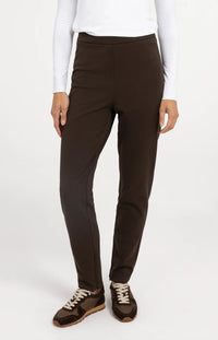 YAYA - Stretch Treggings with Zip Detail in Delicioso Brown