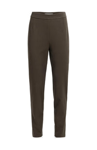 YAYA - Stretch Treggings with Zip Detail in Delicioso Brown
